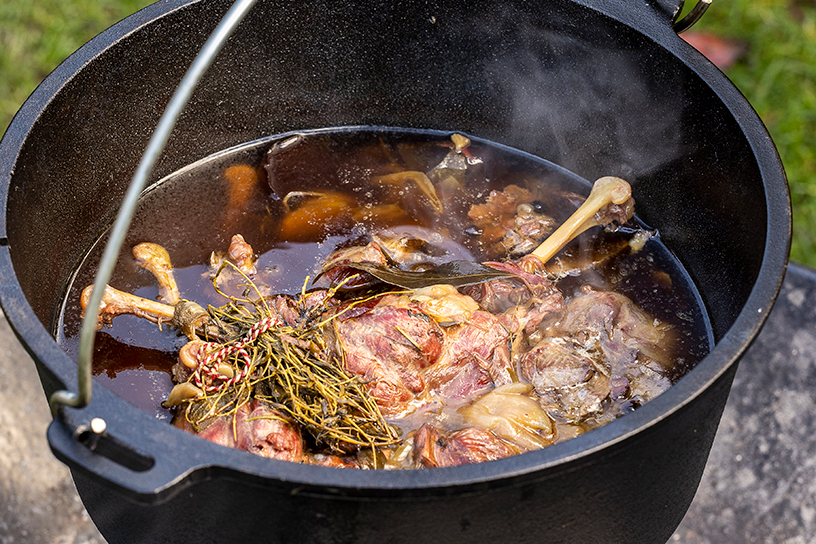 Confit van wilde gans in pan